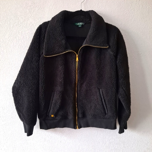 Lauren Ralph Lauren Jackets & Blazers - Lauren Ralph Lauren Black Cozy Sweatshirt